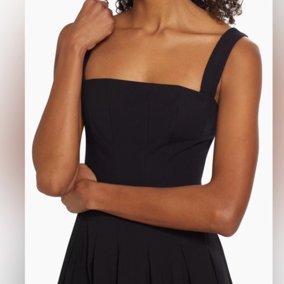 Reformation Black Mika Fit & Flare Midi Dress Womens Size 10 - Picture 4 of 11